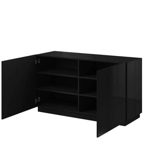 Фото тумбы REJA CAMA MEBLE 2D черный глянец на цоколе – наполнение