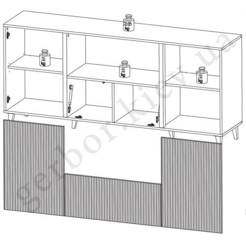 Фото комоду PAFOS 180 EF CAMA MEBLE  – схема з навантаженнями