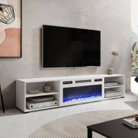 POLO 180 EF CAMA MEBLE Тумба ТВ білий з білим електрокаміном