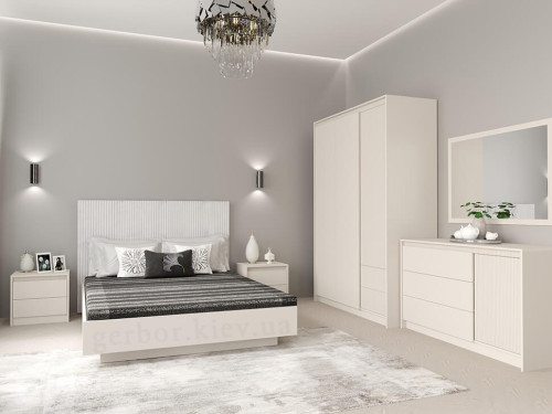 Фото шафи МОНАКО SZF3D2S  Гербор кашемір в інтер'єрі спальні