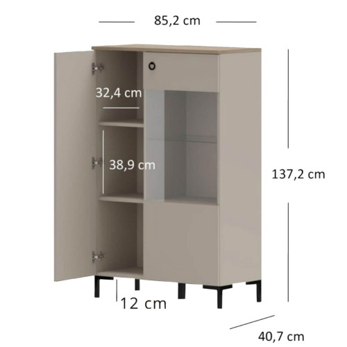 Фото вітальні DOMINICA MEBELBOS – розміри низької вітрини