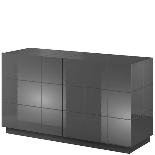 Фото тумбы REJA CAMA MEBLE 2D графит глянец на цоколе