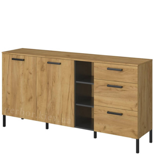 Фото комода SANTES 2D3S VMV Holding дуб крафт золотой / антрацит – вид сбоку