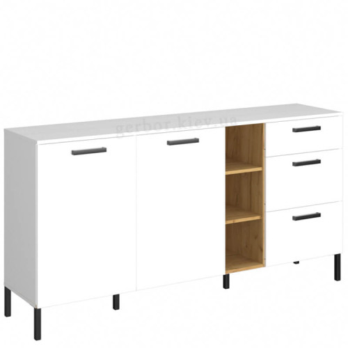 Фото комода SANTES 2D3S VMV Holding белый / дуб крафт золотой