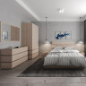 Фото ліжка ЛАЄР LOZ/160 Гербор дуб сонома трюфель / дуб сан-ремо світлий в інтер'єрі спальні