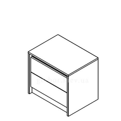 Фото приліжкової тумбочки МОНАКО KOM2S Гербор – схема