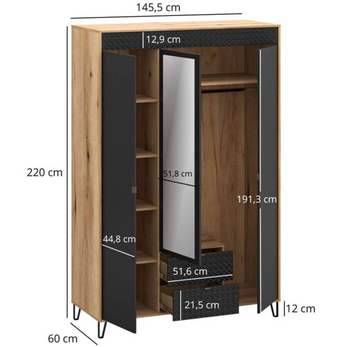 Фото вітальні BELLANO MEBELBOS – розміри та наповнення шафи