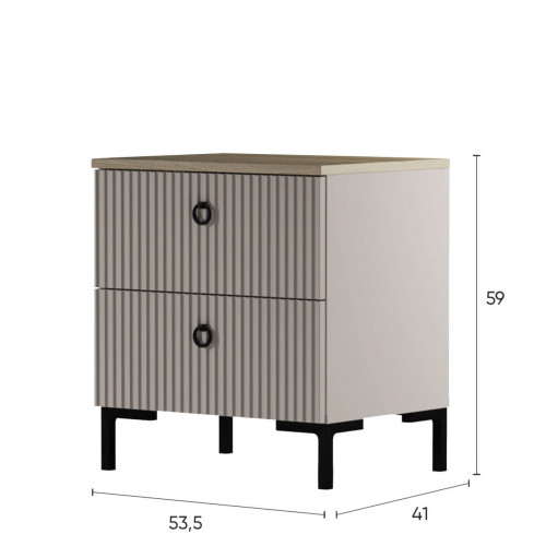 Фото спальні DOMINICA MEBELBOS – розміри приліжкової тумбочки