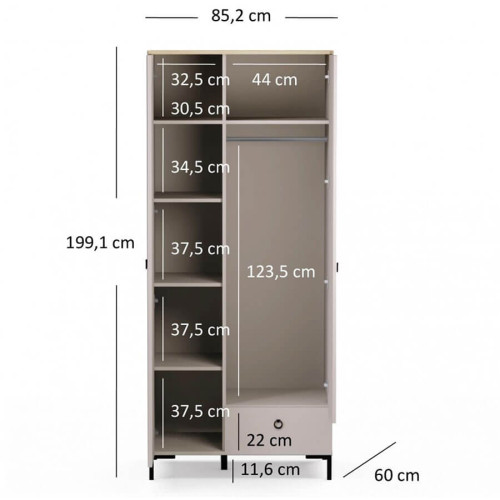 Фото спальні DOMINICA MEBELBOS – розміри шафи