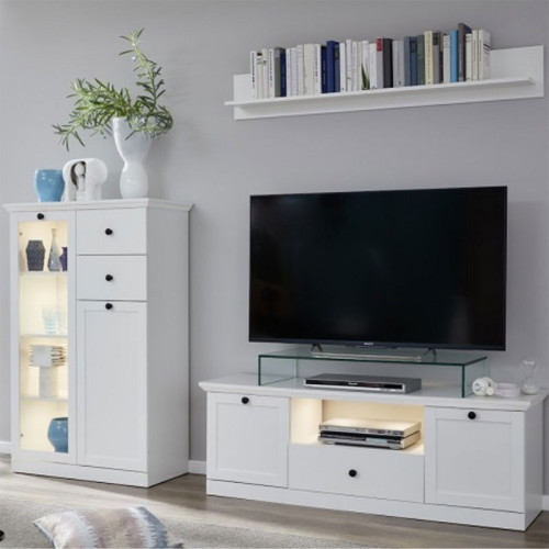 Фото тумбы ТВ BRANDSON 2D1S/140 MEBELBOS в интерьере гостиной