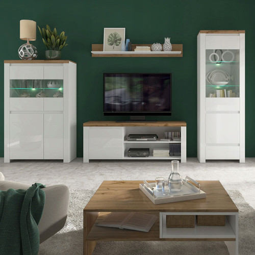 Фото витрины VIGO 1D1W1S MEBELBOS в интерьере гостиной