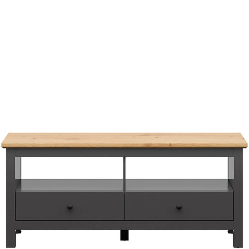 На фото тумба ТВ HESEN RTV2S/6/14 BRW графит / дуб артизан