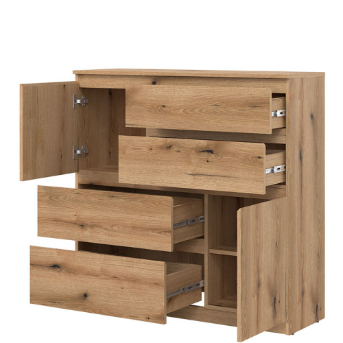 Фото комоду REMI RM06 LIVEO BOGFRAN дуб евок – вигляд справа наповнення