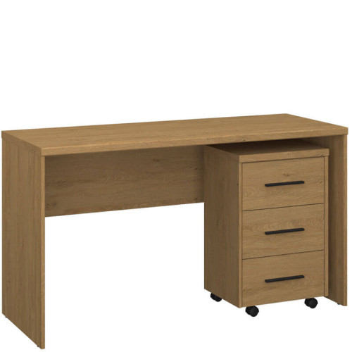 Фото письмового столу 140 PAVI ВМВ – вигляд збоку з мобільною тумбочкою 3S