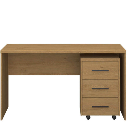 Фото письмового столу 140 PAVI ВМВ – вигляд спереду з мобільною тумбочкою 3S