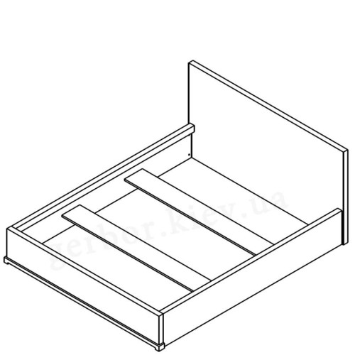 Фото ліжка СТЕММА LOZ160 (каркас) Гербор – схема