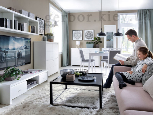 Фото вітрини КРІСТІНА REG1W2S БРВ ВМК в інтер'єрі вітальні