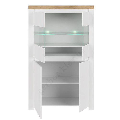 Фото наполнения низкой витрины VIGO 2D2W MEBELBOS