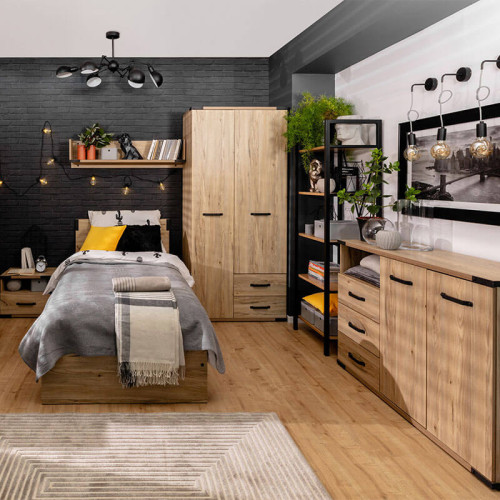 Фото комода LARA KOM2D3S BRW в интерьере детской