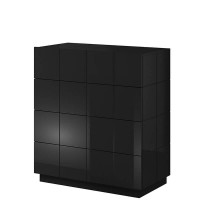 REJA CAMA MEBLE Комод 4S черный глянец REJA CAMA MEBLE Комод 4S черный глянец