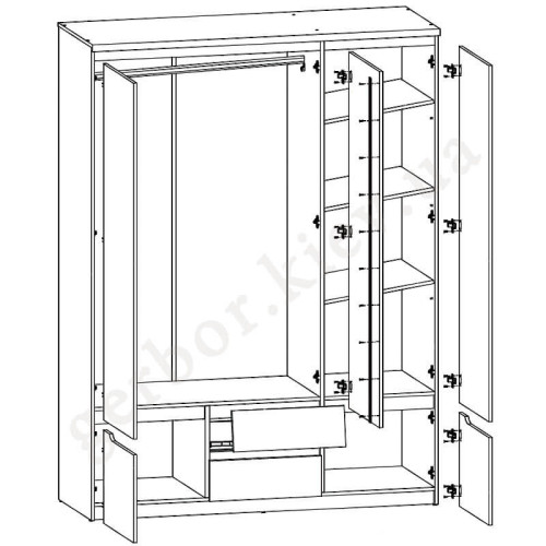 Фото шафи ДЖУЛІ SZF2D1L2S БРВ (ВМК) – схема наповнення