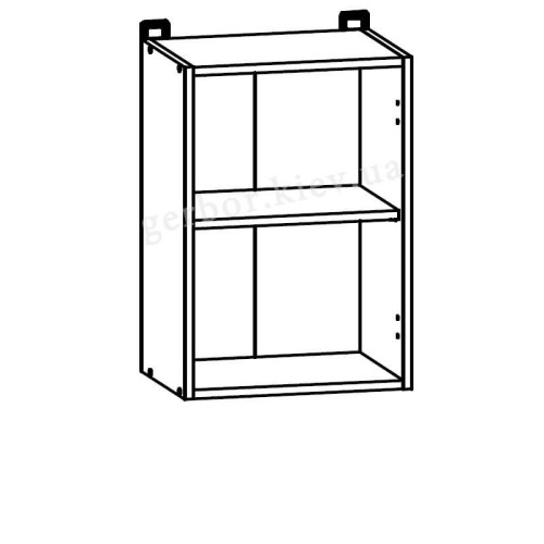 Фото кухні JUNONA LINE 180 BBL BRW ванільний глянець (без стільниці) – схема наповнення навісної шафи G1D/40/57LP