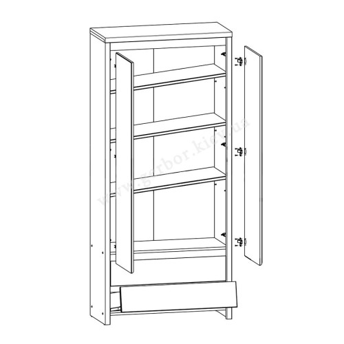 Фото пеналу КАСПІАН кашемір REG2D2S БРВ ВМК – схема наповнення