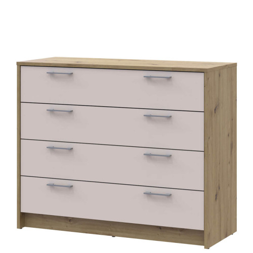 Фото комода 4 шухляди РОНДІ ДОРОС (DOROS) 100х40х82 дуб артизан / кашемір