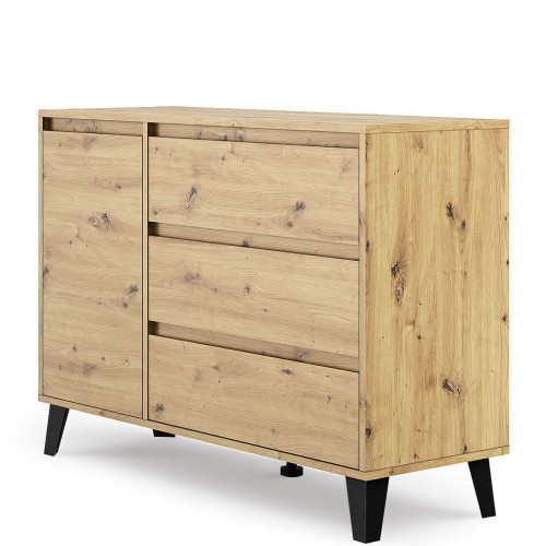 Фото комода BORG 1D3S MEBELBOS дуб артизан – вигляд збоку