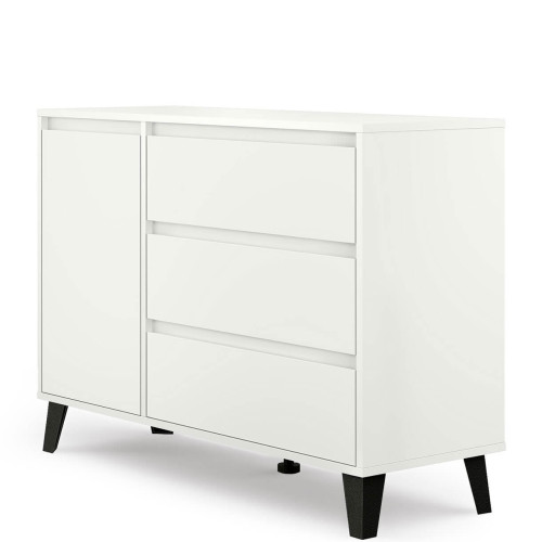 Фото білого комода BORG 1D3S MEBELBOS – вигляд збоку