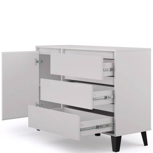 Фото комода BORG 1D3S MEBELBOS кашемір двері зліва – наповнення