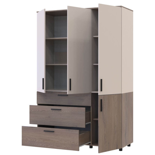 Фото шафи ТОРН 3 ДСП/3Ш полиці ДОРОС (DOROS) кремона канноло / кашемір