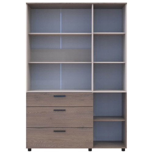 Фото шафи ТОРН 3 ДСП/3Ш полиці ДОРОС (DOROS) кремона канноло / кашемір – вигляд спереду наповнення