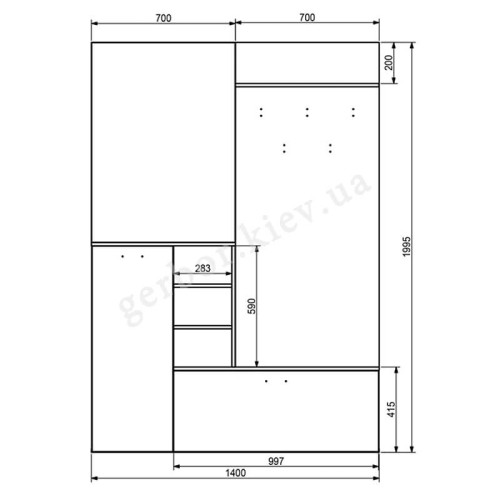 Фото передпокою ВЕТЛАНДА Гербор – схема з розмірами