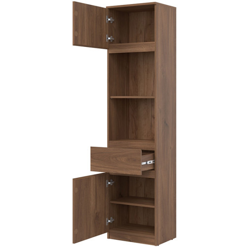 Фото стелажу REMI RM08 LIVEO BOGFRAN дуб кастелло – вигляд справа наповнення