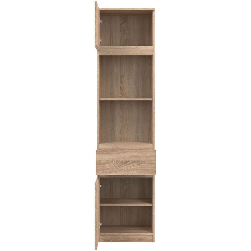 Фото стелажу REMI RM08 LIVEO BOGFRAN дуб сонома – вигляд спереду наповнення