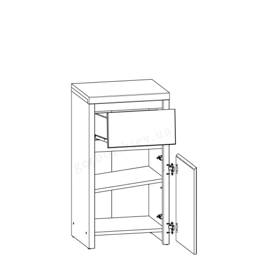 Фото комода КАСПІАН кашемір  KOM1D1SP БРВ (ВМК) – наповнння