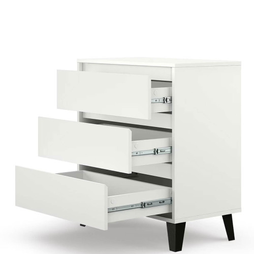 Фото білого комода BORG 3S/70 MEBELBOS – наповнення