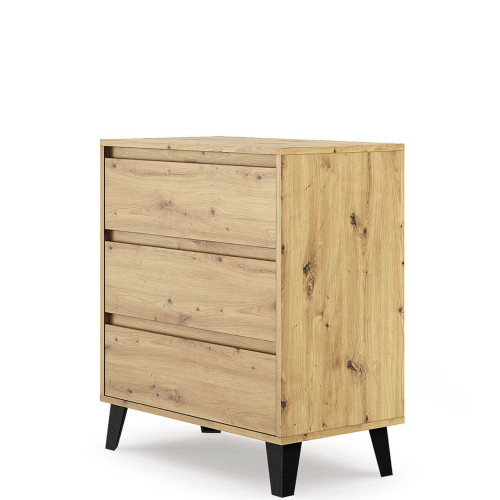 Фото комода BORG 3S/70 MEBELBOS дуб артизан – вигляд збоку