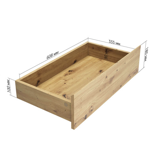 Фото комода BORG 3S/70 MEBELBOS дуб артизан – розміри шухляди