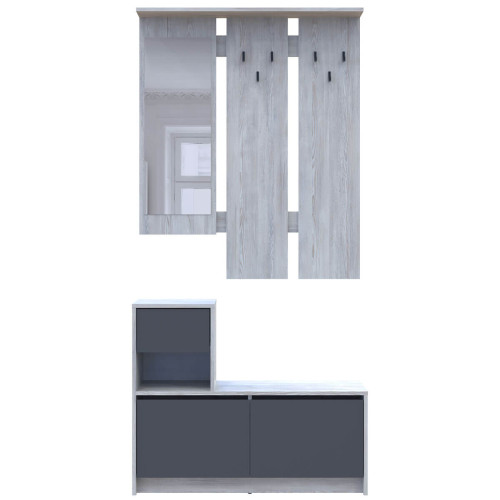 Фото передпокою БЕЛА ДОРОС (DOROS) сосна натті / антрацит – вигляд спереду