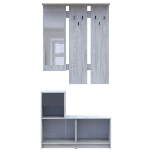 Фото передпокою БЕЛА ДОРОС (DOROS) сосна натті / антрацит – вигляд спереду наповнення