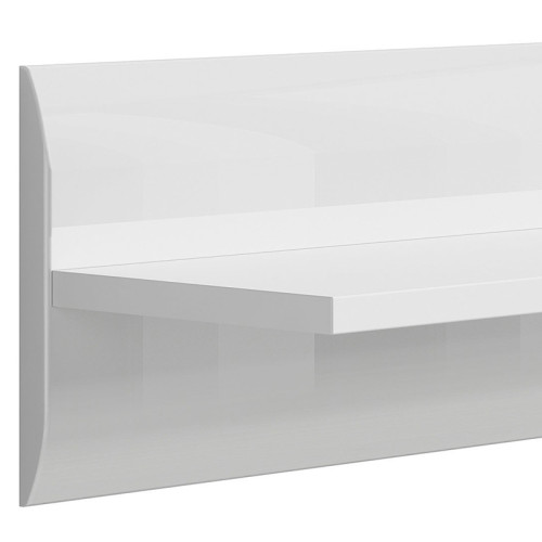 На фото полка AZTECA TRIO P/2/15 BRW белый / белый глянец