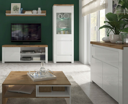 Фото тумбы VIGO 2D1S MEBELBOS в интерьере гостиной