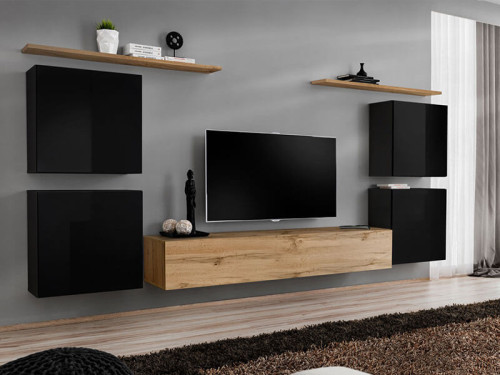 Фото гостиной SWITCH IV SWT ASM MEBLE черный / дуб вотан
