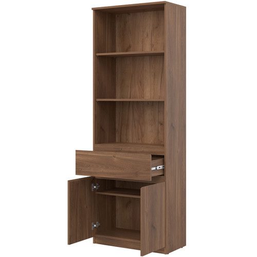 Фото стелажу REMI RM09 LIVEO BOGFRAN дуб кастелло – вигляд справа наповнення