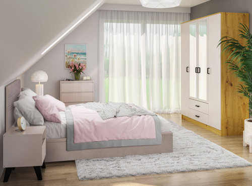 Фото комода BORG 4S/70 MEBELBOS кашемір в інтер'єрі дитячої