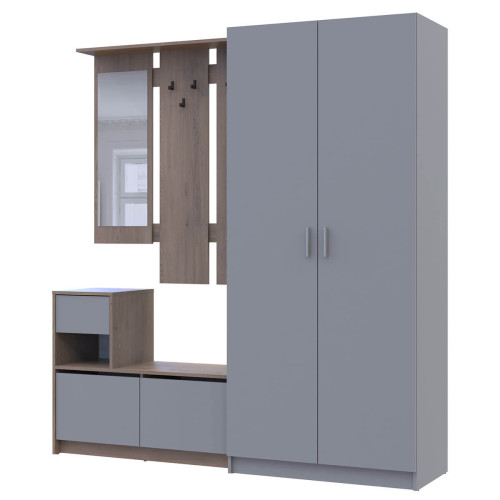 Фото передпокою БЕЛА ДОРОС (DOROS) та шафа ПРОМО 2 ДСП кремона канноло / сірий