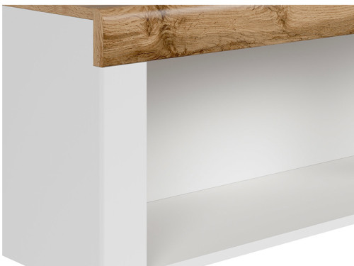 Фото стенки HOLTEN BRW белый / дуб вотан / белый глянец – полка