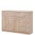 На фото вид сбоку комода KOM 2D5S TOP-MIX VMV Holding дуб сонома